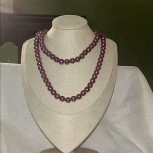 Elegant Purple Pearl Necklace